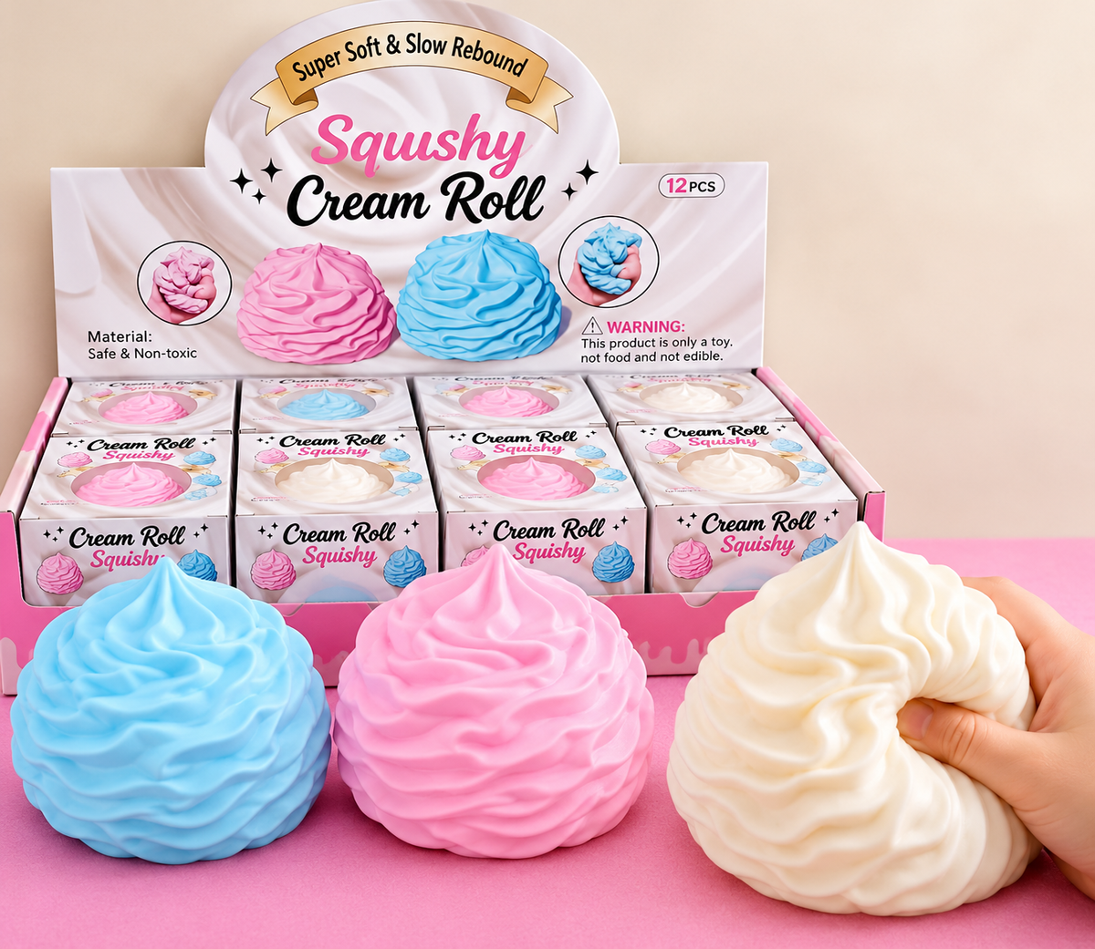 Whipped Cream Roll Squishy